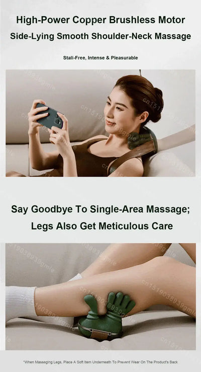 MassageMate Pro™ offers a relaxing massage for neck and legs with advanced 4D technology and heat therapy.